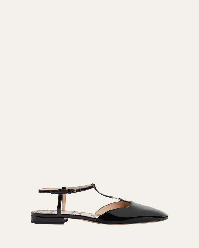 Marmont Patent Leather Ballerina Flats